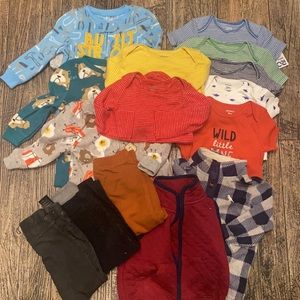 HUGE LOT OF BABY BOY CLOTHING 15 PIECES NEW 18M